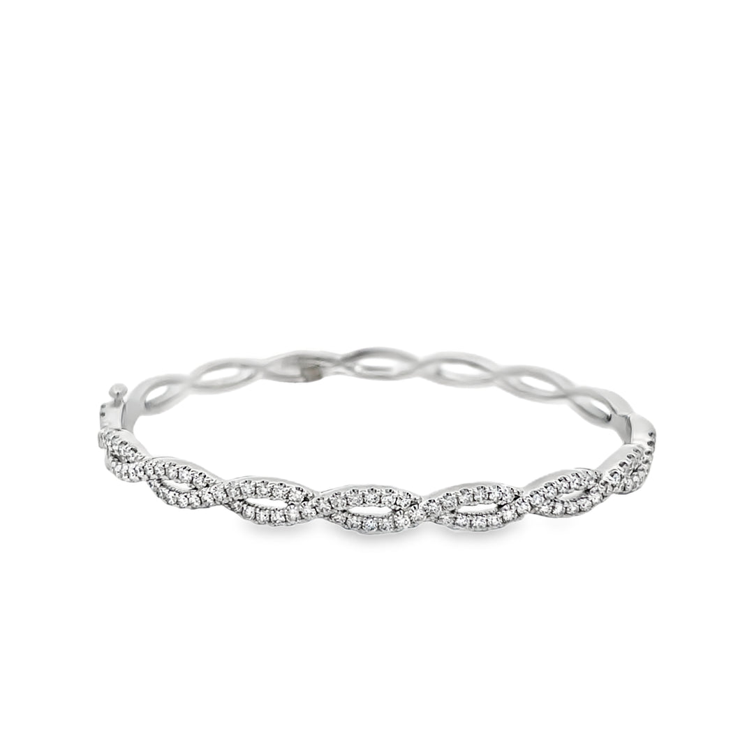 1.38 Carats Twisted Bangle Bracelet