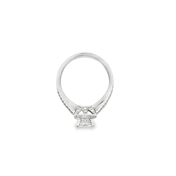 14K White Gold 3.00ct Halo Style Princess Diamond Ring