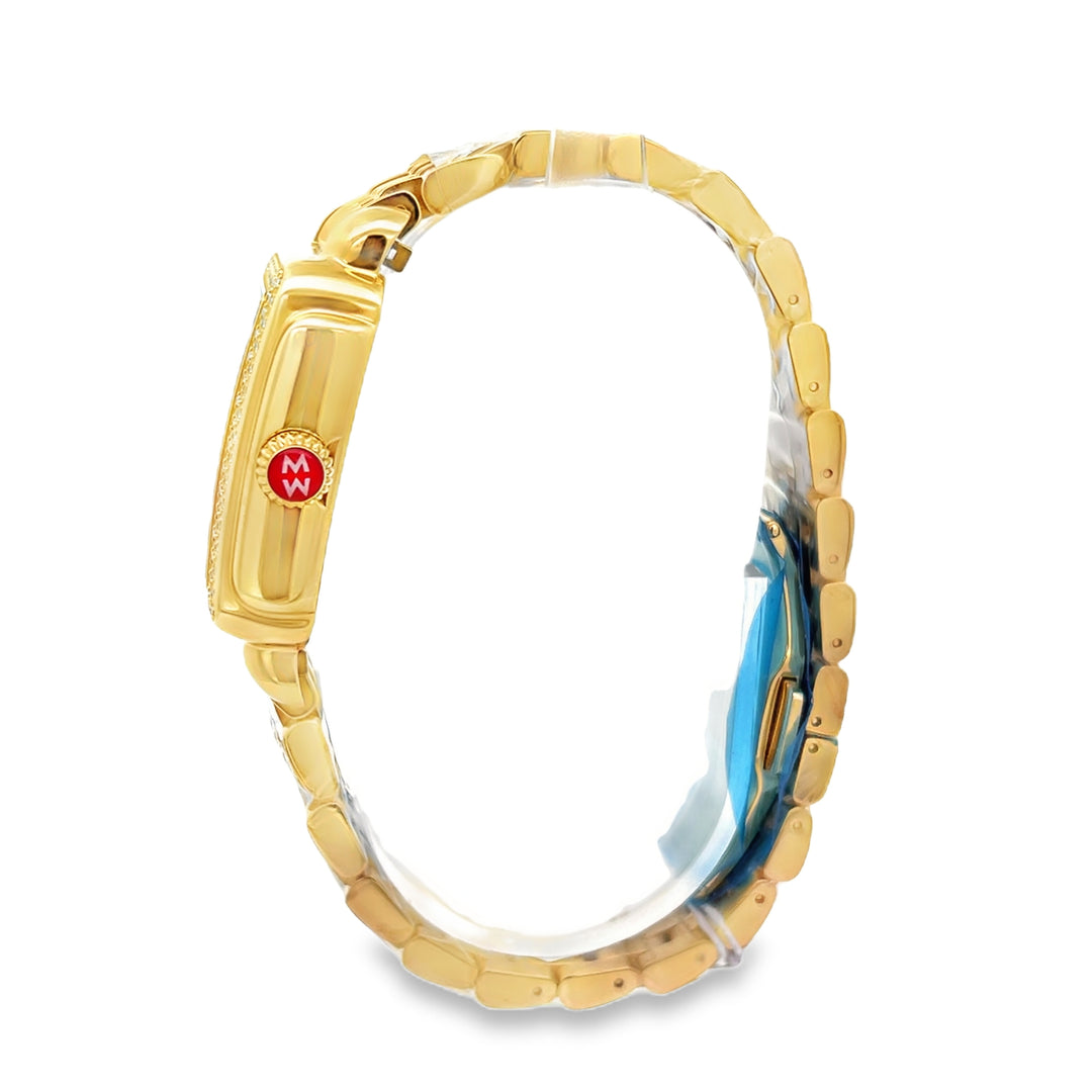 Limited Edition Michele Deco Diamond Watch 33MM - Ruby 18K Gold-Plated