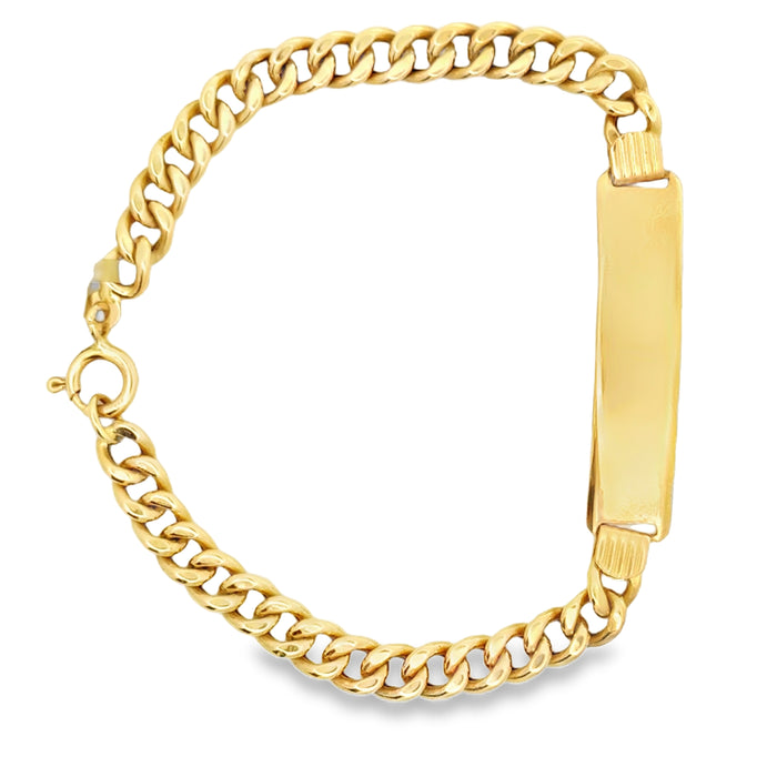 18k Yellow Gold ID Chain Bracelet