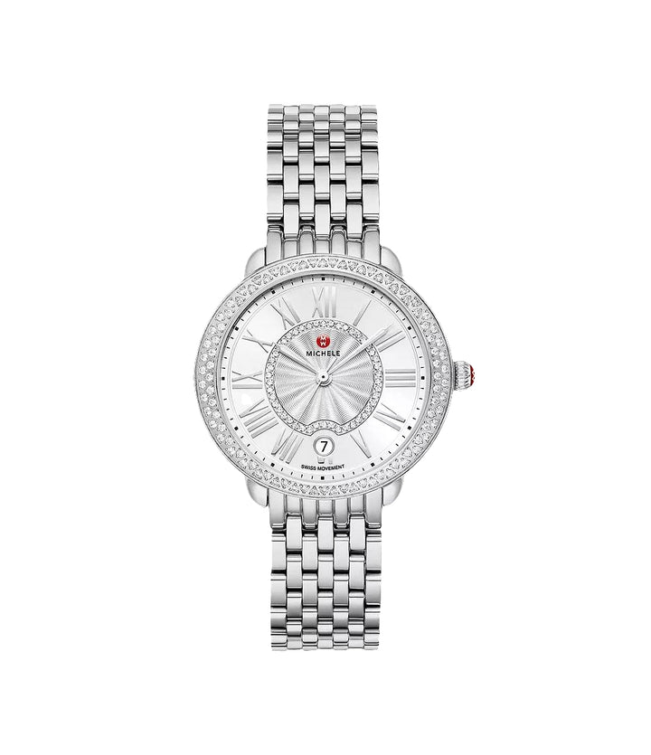 Michele Serein Mid Diamond Watch 36MM - Stainless Steel