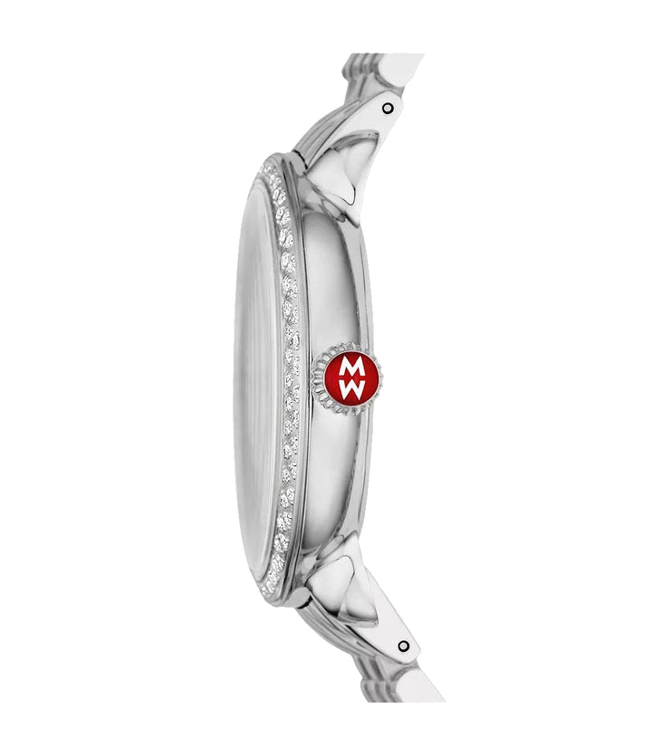 Michele Serein Mid Diamond Watch 36MM - Stainless Steel