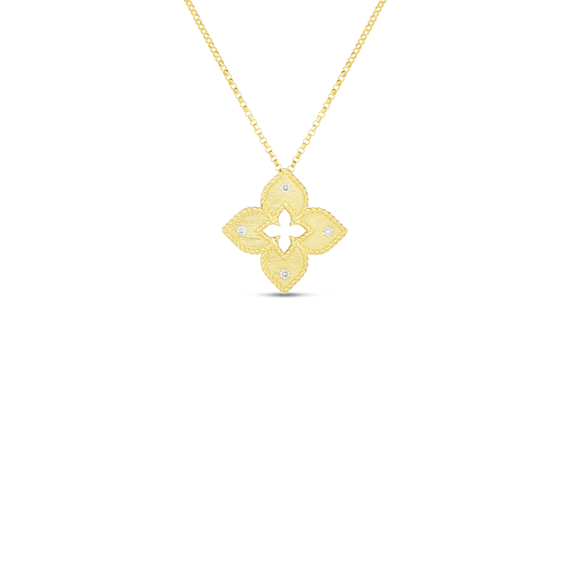 Venetian Princess 18K Yellow Gold Diamond Satin Pendant Necklace