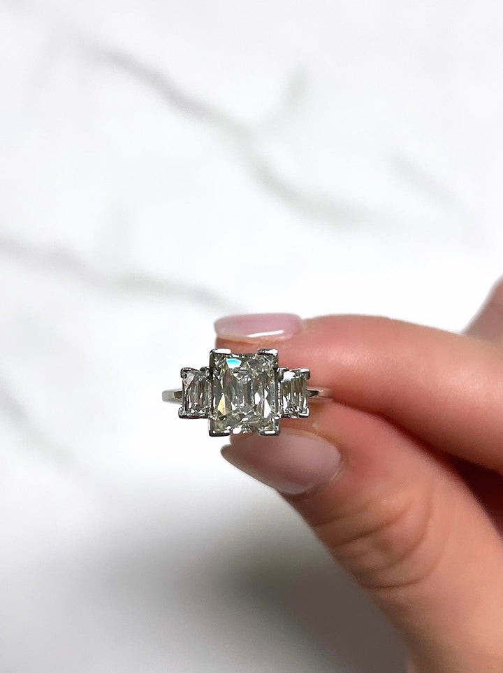 Platinum 2.52ct Tycoon Cut Diamond Engagement Ring