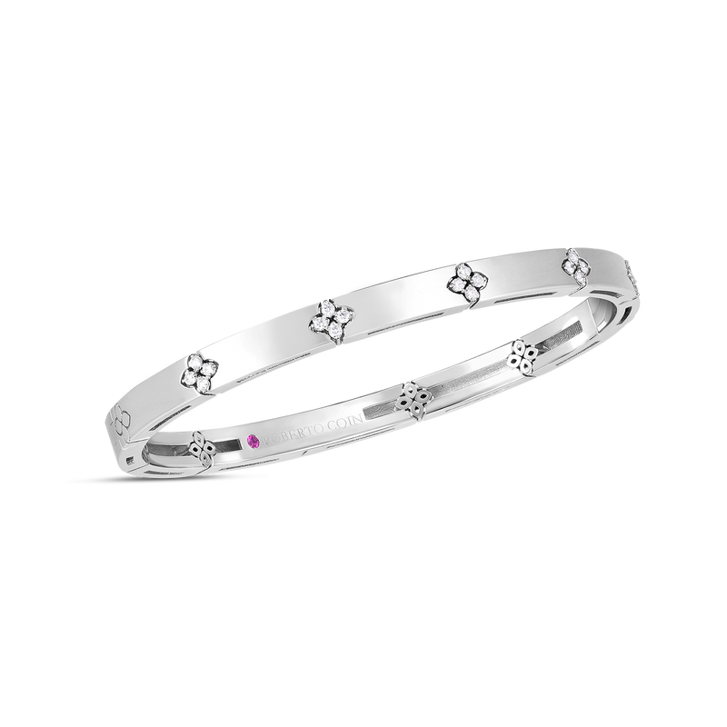Love in Verona 18K White Gold Diamond Bangle Bracelet