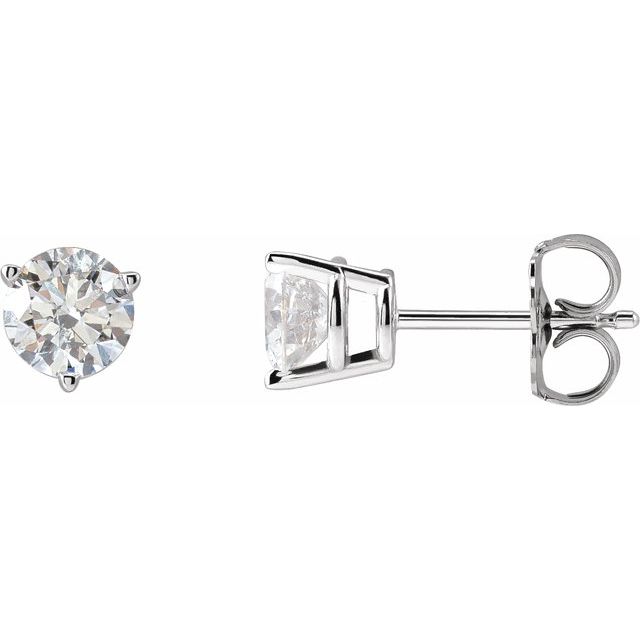 14K Gold Lab-Grown Diamond Earrings - Options Available alternate view