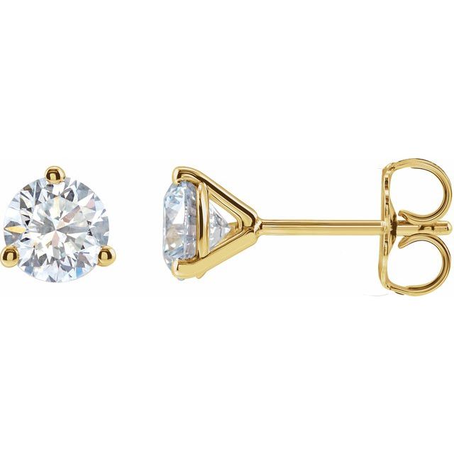 14K Gold Lab-Grown Diamond Stud Earrings - Options Available