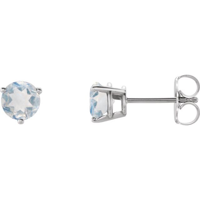 Natural Blue Sheen Moonstone Earrings - Options Available