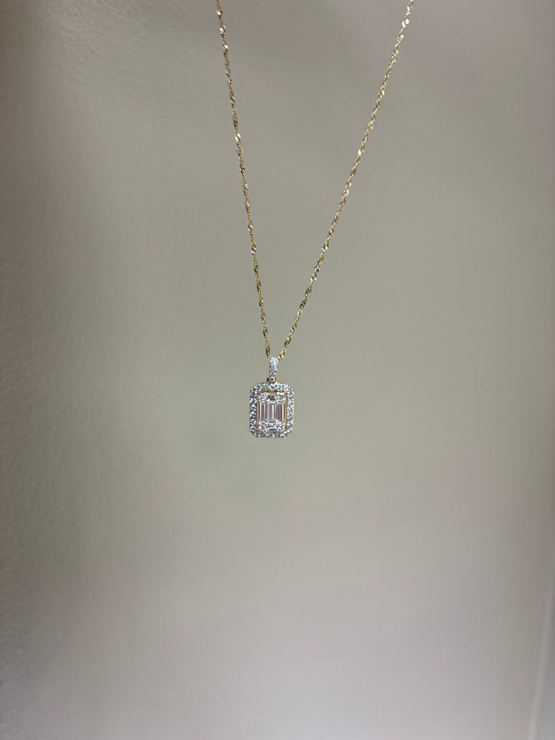 Emerald Halo Pendant