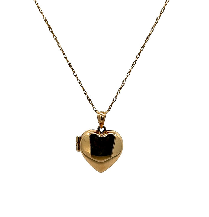 Yellow Gold Heart Locket Pendant