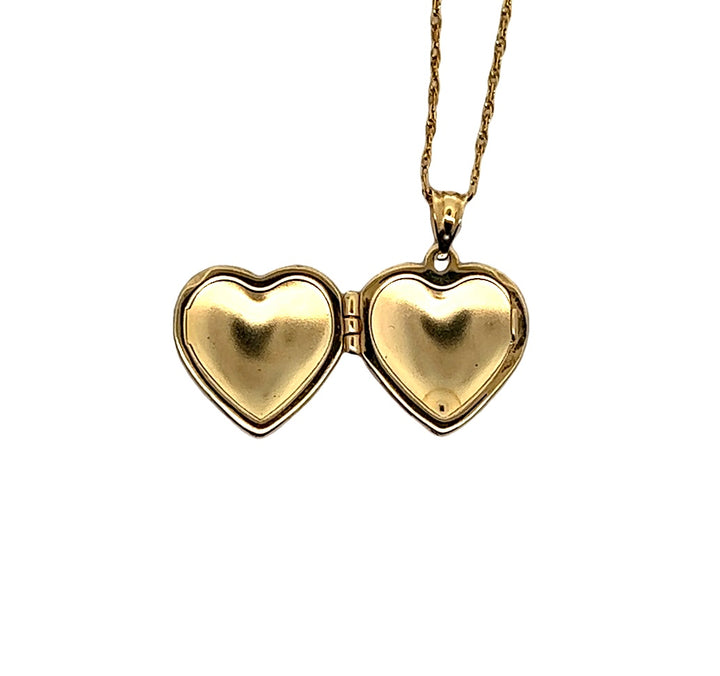 Yellow Gold Heart Locket Pendant