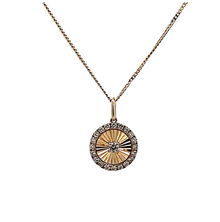 14K Yellow Gold .51ctw Diamonds Miracle Setting Pendant