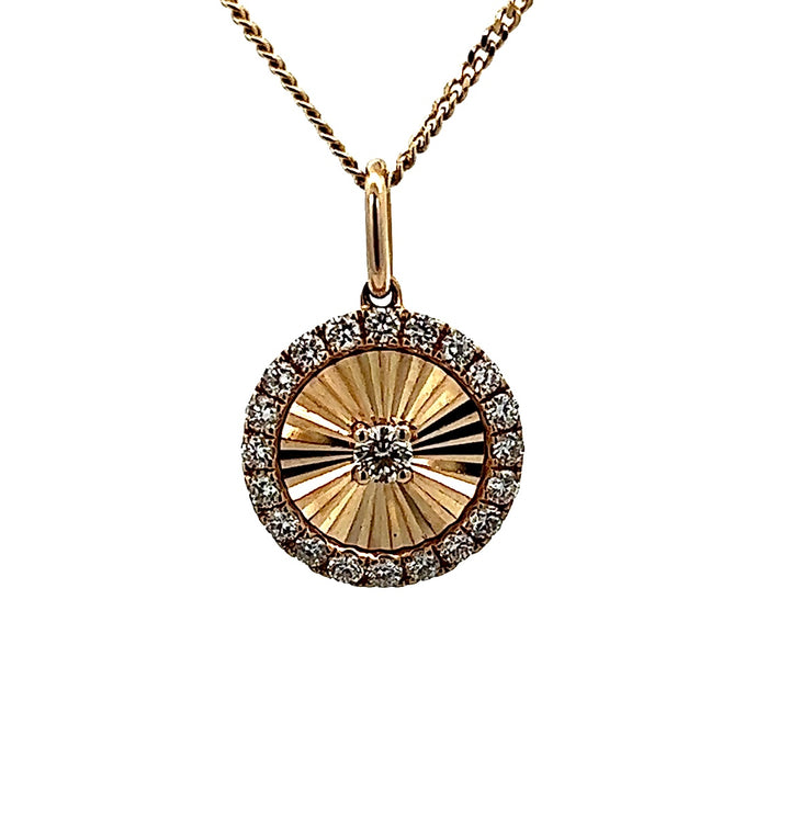 14K Yellow Gold .51ctw Diamonds Miracle Setting Pendant