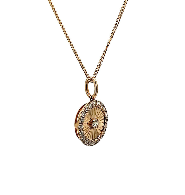 14K Yellow Gold .51ctw Diamonds Miracle Setting Pendant