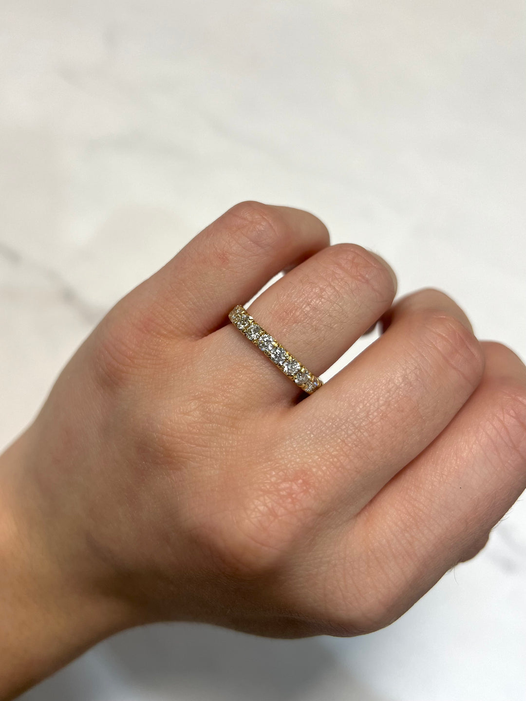 Yellow Gold 2.00ct Round Eternity Wedding Band