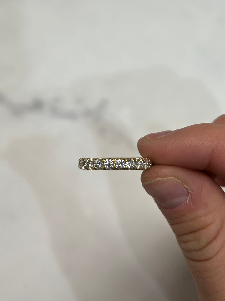 Yellow Gold 2.00ct Round Eternity Wedding Band