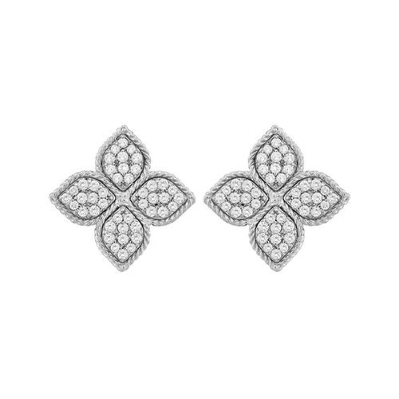 Diamond Flower Earrings