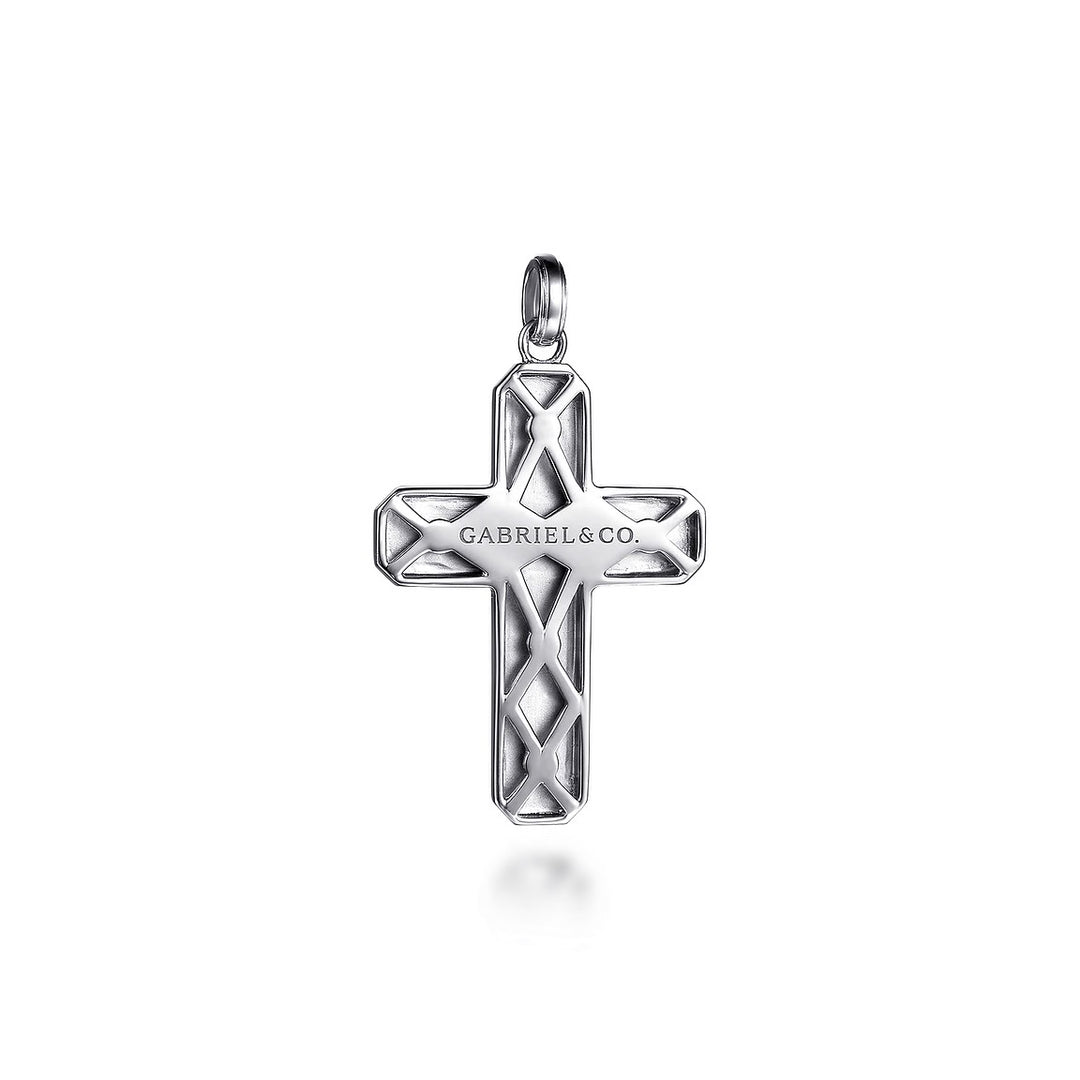 Gabriel & Co. Sterling Silver Geometric Cross Pendant