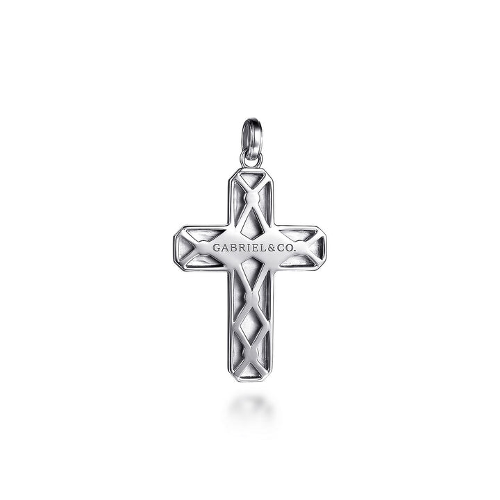 Gabriel & Co. Sterling Silver Geometric Cross Pendant