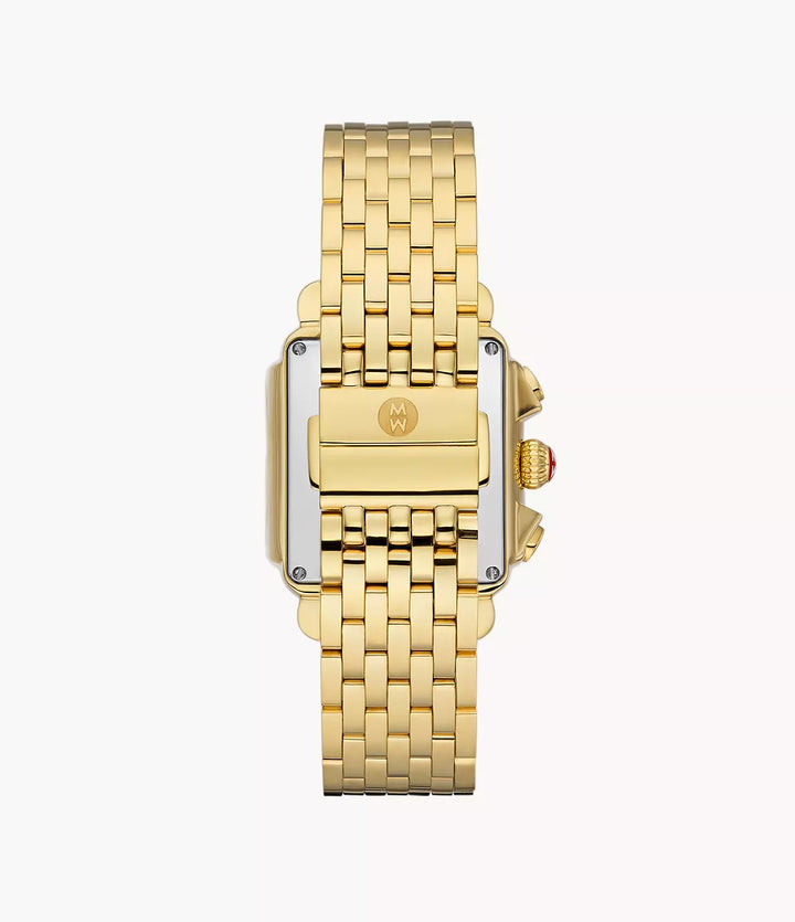 Michele Deco Diamond Watch 35MM - High-Shine 18K Gold-Plated