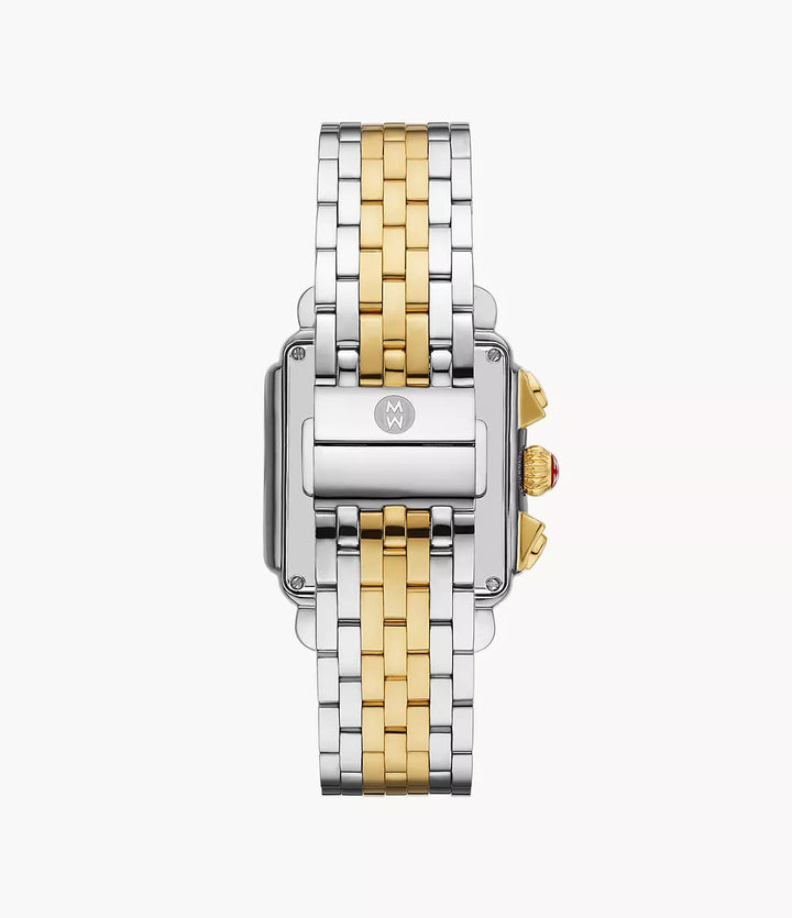Michele Deco Diamond Watch 35MM - Two-Tone 18K Gold-Plated