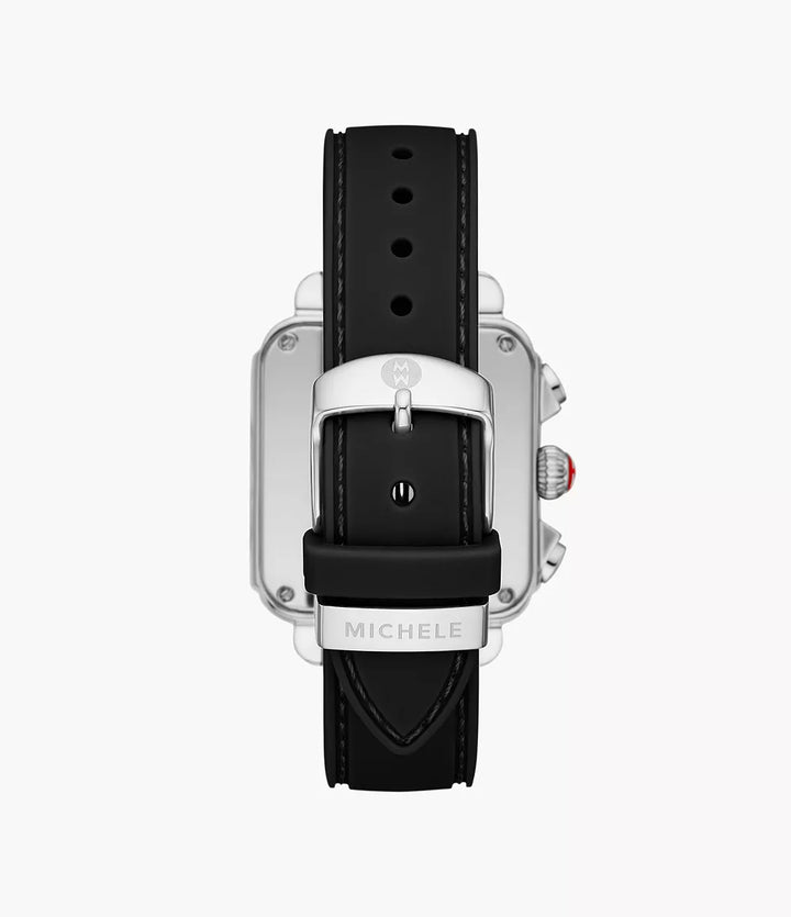 Michele Deco Sport Watch 36MM - Black Silicone