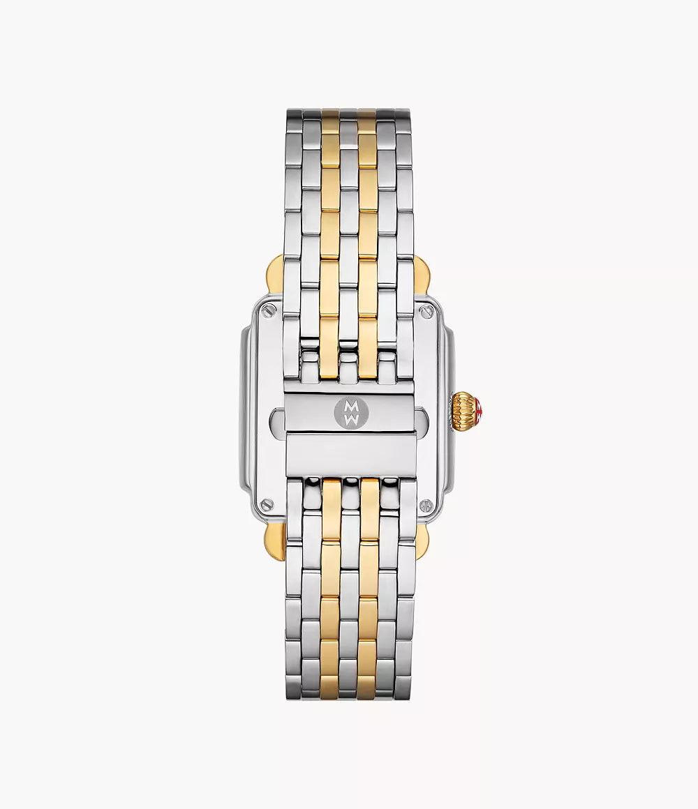 Michele Deco Mid Diamond Watch 31MM - Two-Tone 18K Gold-Plated