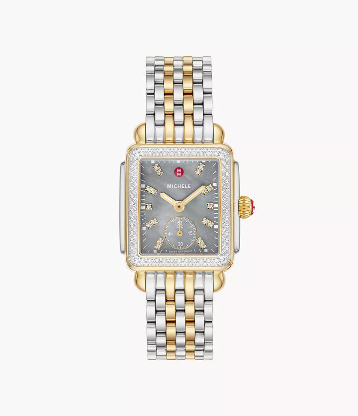 Michele Deco Mid Diamond Watch 31MM - Two-Tone 18K Gold-Plated