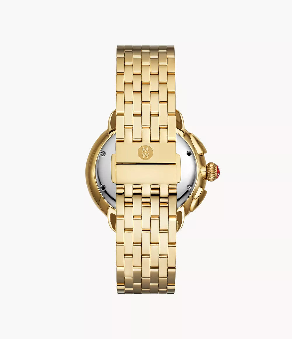 Michele Serein Diamond Watch 41MM - 18K Gold-Plated