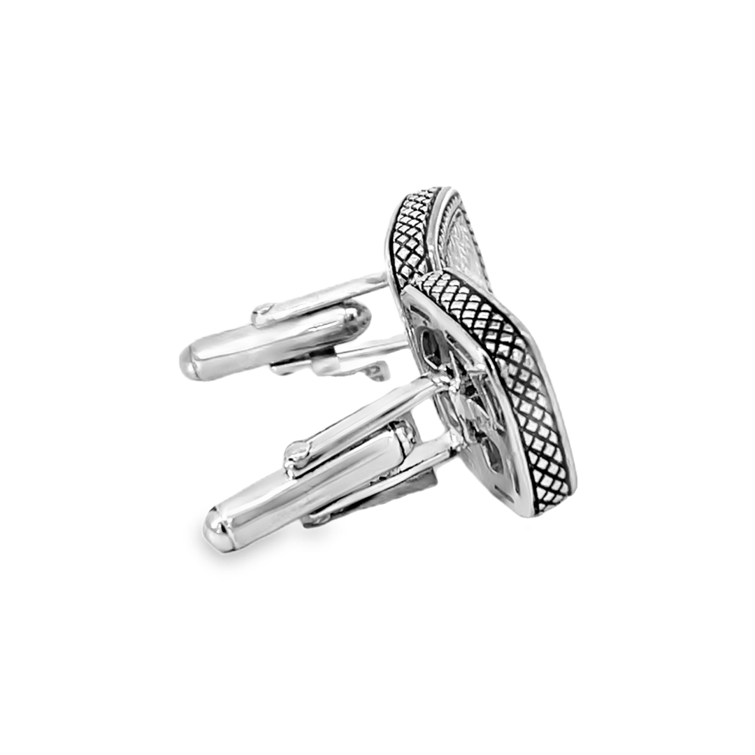 Men's Sterling Silver Square Cufflinks