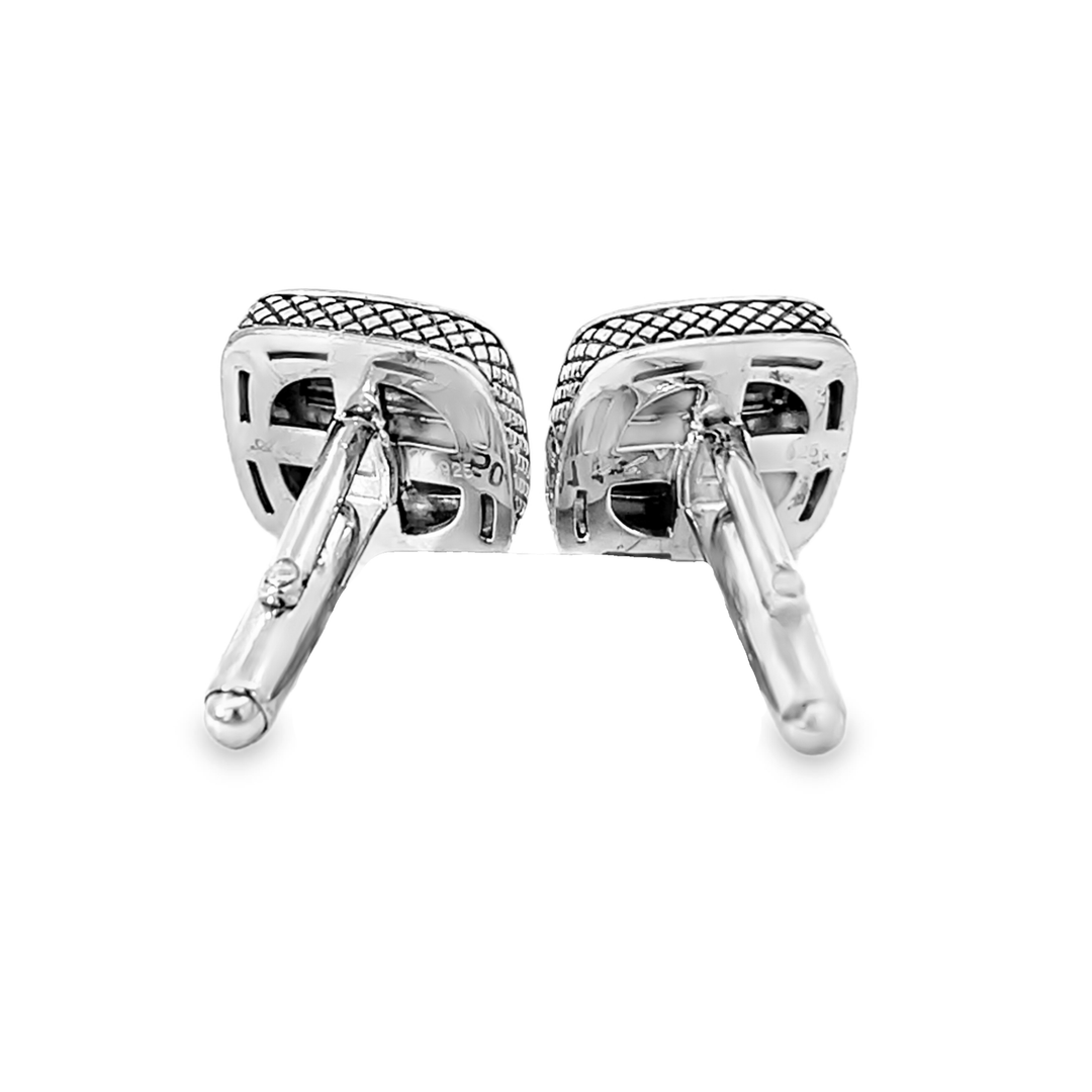 Men's Sterling Silver Square Cufflinks