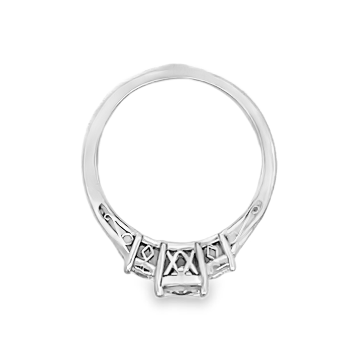 Platinum Tycoon Cut Diamond Semi-Mounting Engagement Ring 0.68ctw