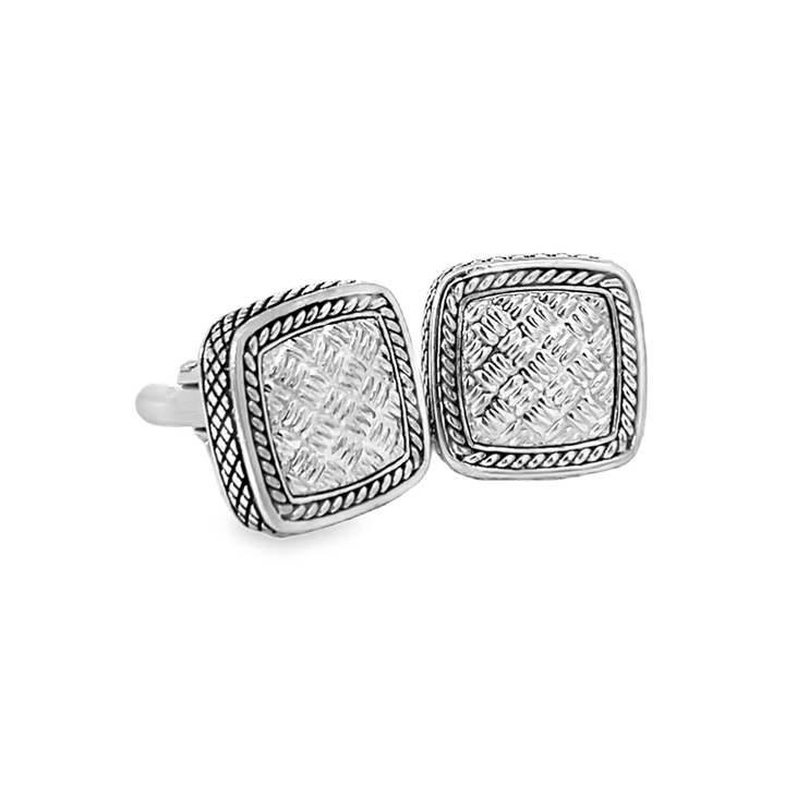 Men's Sterling Silver Square Cufflinks
