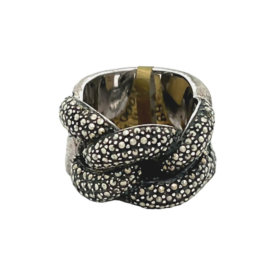 Sterling Silver Marcasite Link Ring