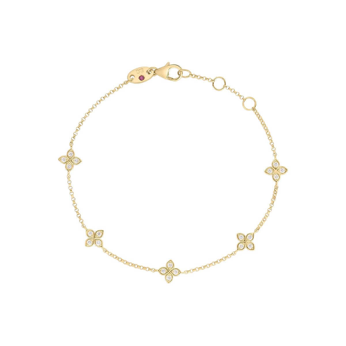 Love by the Inch 18K Yellow Gold Diamond Station Bracelet