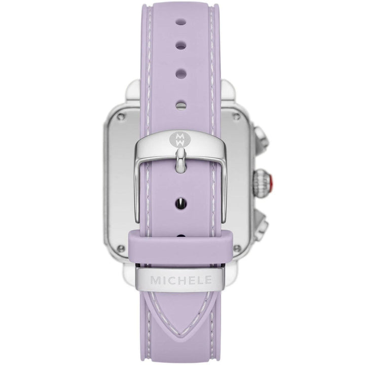 Michele Deco Sport Watch Gift Set 36MM - Lavender Silicone