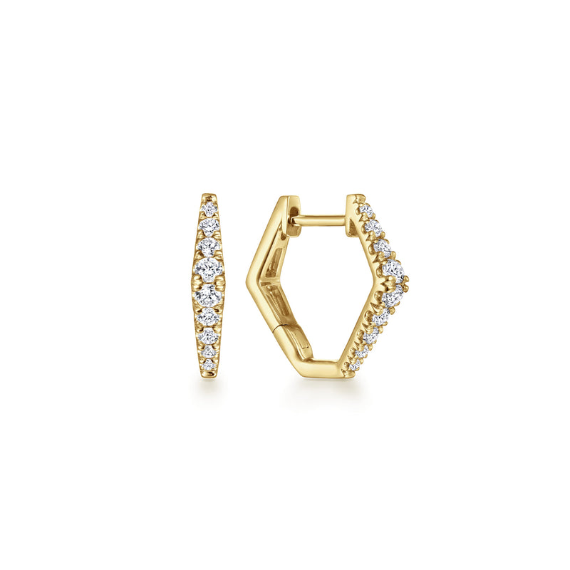 Kaslique 14K Yellow Gold Huggie Earrings