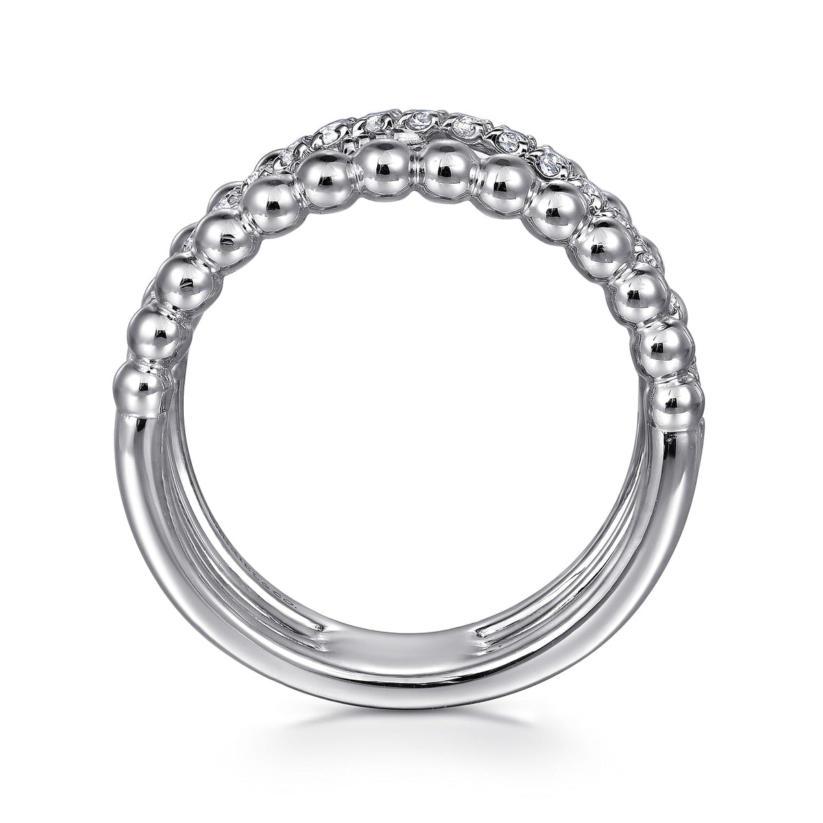 Sterling Silver White Sapphire Wide Ring
