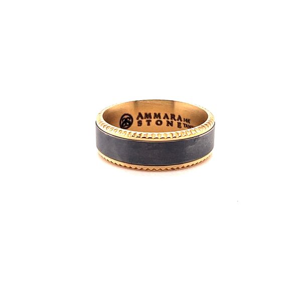 Yellow Gold Black Titanium Band
