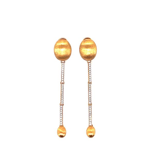 Nanis Gold Diamond Dangle Earrings