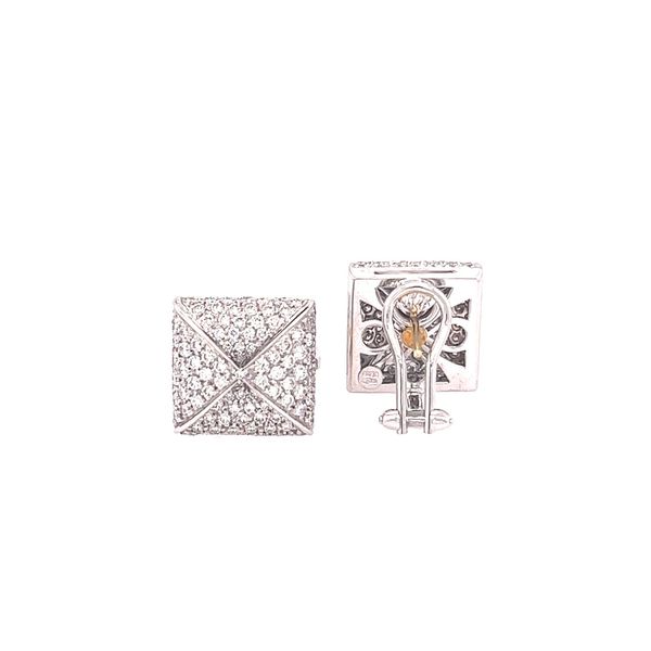 Diamond Italian Square Earrings