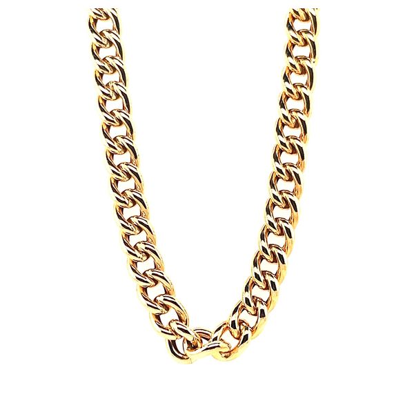 16" 14K Yellow Gold Cuban Link Chain