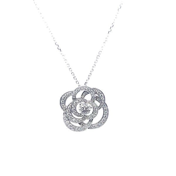Diamond 1.87ctw Channel Pendant Necklace