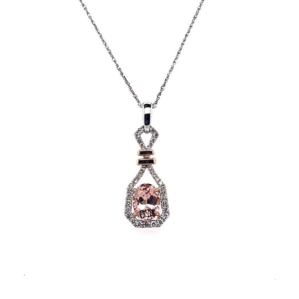 Morganite and Diamond Pendant