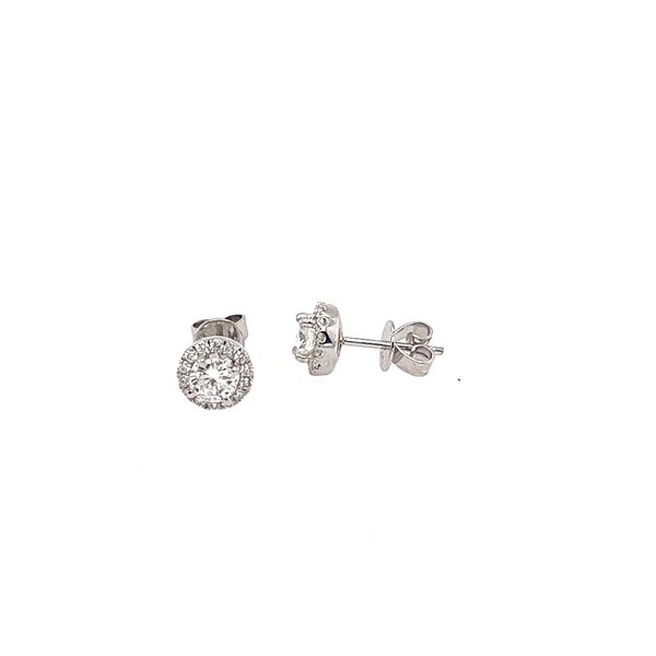 Diamond Halo Earrings