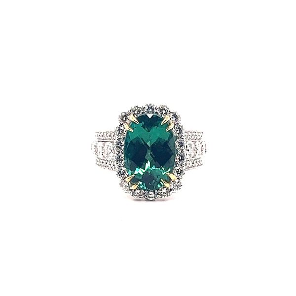 Tourmaline Ring with Diamonds
