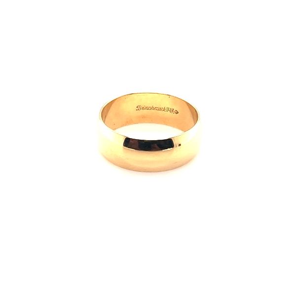 Half Round Yellow Gold Men's Ring