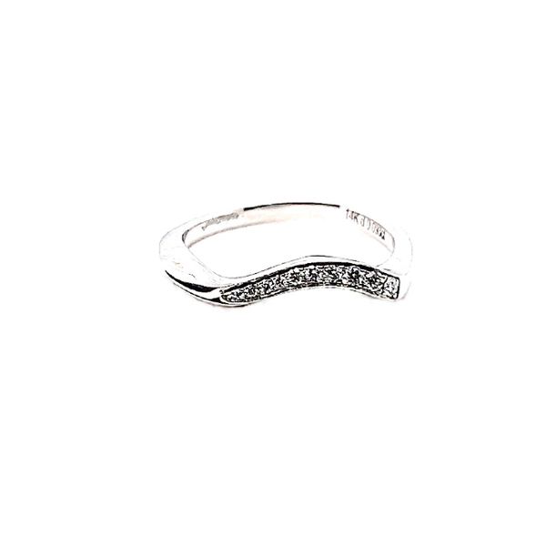 White Gold Diamond Curved Band