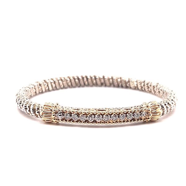 Vahan Diamond Bracelet in 14K Yellow Gold and Sterling Silver with 0.15 Carat Total Diamond Weight