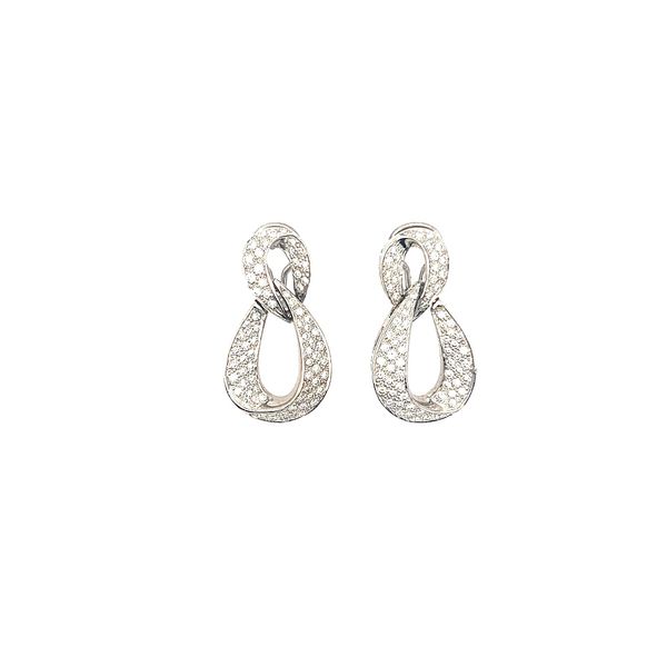 Diamond Loop Pave 2.97ctw Earrings